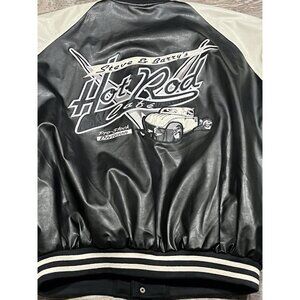 Vintage 90’s Steve & Barry's Hot Rod Cafe Bomber Jacket Letterman Varsity Sz XXL